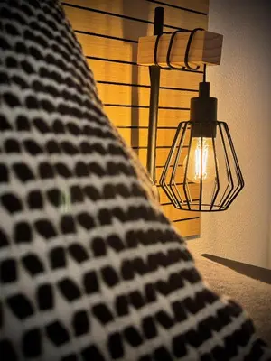 a close up of a lamp and a couch at Vilamoura 2 Bedroom with Pool - Na Casa De Pascal in Vilamoura