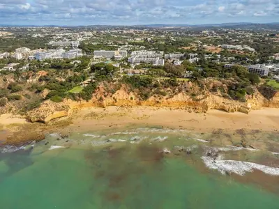 an aerial view of a beach and buildings at Balaia 3BR Sunny Terrace in Albufeira