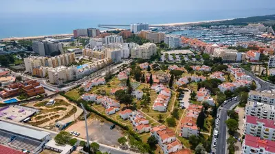 an aerial view of a city with buildings at Vilamoura Coastal Retreat by LovelyStay in Vilamoura