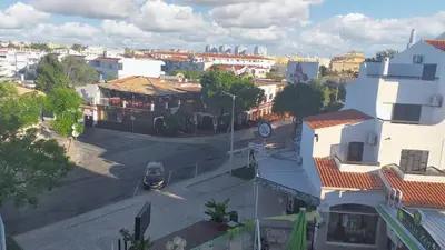 an aerial view of a street in a city at Bright apartment with sea view in Albufeira - 67 m² + pool in Albufeira