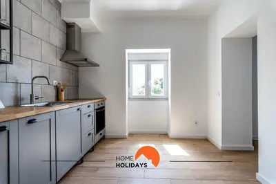 a kitchen with a sink and a counter at #178 Monte das Churras 1 by Home Holidays in Albufeira