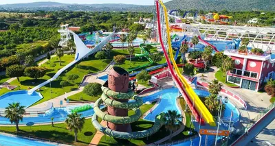 an amusement park with a roller coaster at Marina Walk Apartment in Vilamoura