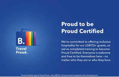 a poster for a product entitled product to be proud certified at B&B Casa Flamenga in Alte