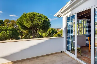 a view from the balcony of a house at 7 Bedroom Private Villa Tenazinha II, with pool in Albufeira