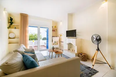 a bathroom with a sink and a shower at Apartment Vento in Albufeira