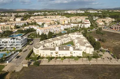 an aerial view of a city with buildings at Terracos Falesia II - Terrace with pool by HD in Vilamoura
