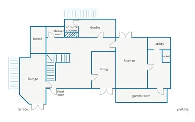 a schematic diagram of a laboratory at Villa Duas Sentinelas by Villa Plus in Cabeço de Câmara