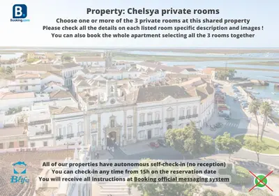 a poster of a large white building at Blife Chelsya private rooms in Faro