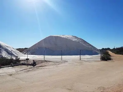 a large mound in a desert with a dirt field at Ria Formosa Pineview in Faro