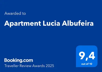 a blue sign with the words appointment lubida altida at Apartment Lucia Albufeira in Olhos de Água