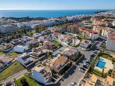 an aerial view of a city with the ocean at Holiday Home Camélias VIP Properties by Interhome in Albufeira