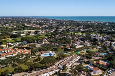 an aerial view of a resort at Cozy 2 BDR W/Balcony in Vale do Lobo by LovelyStay in Vale do Lobo