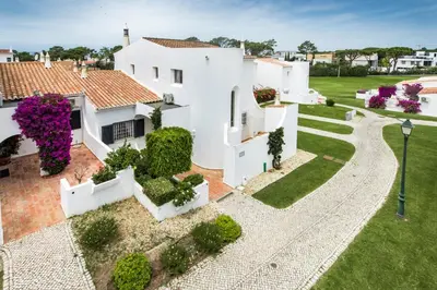 an aerial view of a white house at Mng Elliott53 in Vale do Lobo