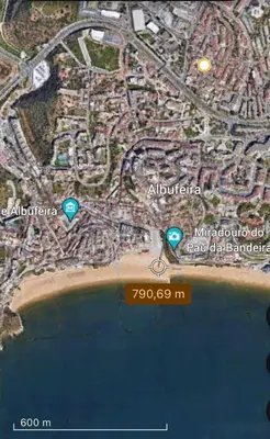 a screenshot of a map of a beach at Casa eden garden in Albufeira