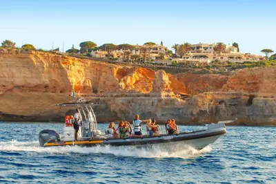 a group of people on a boat in the water at Apartment Santa Monica by Algarve Vacation in Albufeira