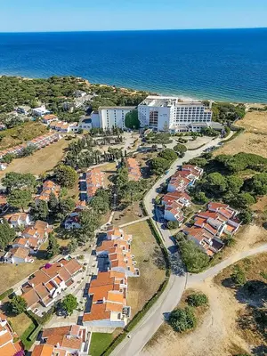 an aerial view of a resort next to the ocean at Villa Golden Falésia by HelloVacations in Albufeira