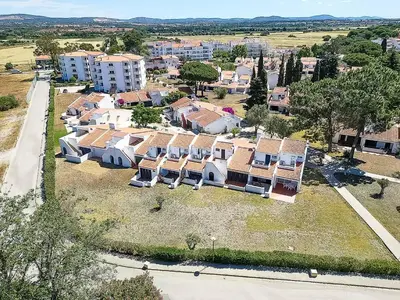 an overhead view of a large group of houses at Villa Serenity Falésia by HelloVacations in Albufeira