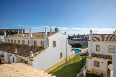 an aerial view of a villa with a swimming pool at Summer Villa in Albufeira