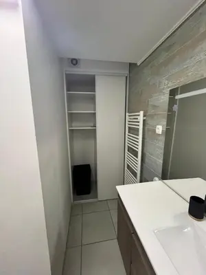 a bathroom with a sink and a mirror at Rui's Studio - Farmvillage - Free Wifi in Albufeira