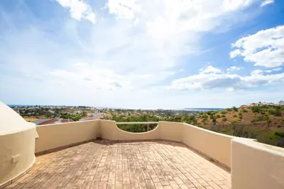 a view from the balcony of a house at Villa Matibora by HelloVacations in Albufeira