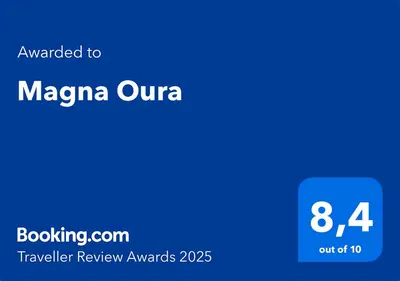 a blue square with the words magma quiz on it at Magna Oura in Albufeira