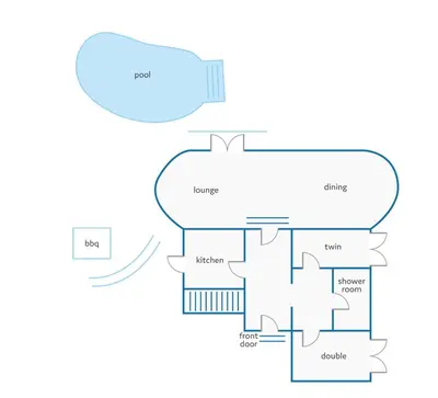 a schematic diagram of a house at Villa Casa Jasmim by Villa Plus in Quarteira
