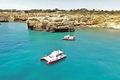 two boats in a large body of water at VilamouraSun Aquamar Penthouse 601 in Quarteira