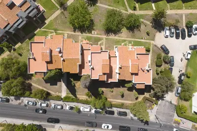 an overhead view of a house with a street at SeaVillage Asia - City Center by HD in Vilamoura