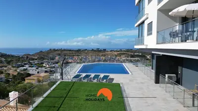 a view of the city from the hill at #235 New City by Home Holidays in Albufeira