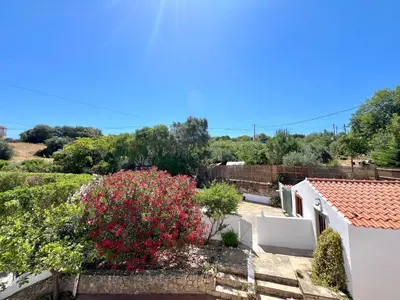 a view of a garden from the roof of a house at Casa de Limoeiro - Countryside Villa in Córregos de Santa Luzia