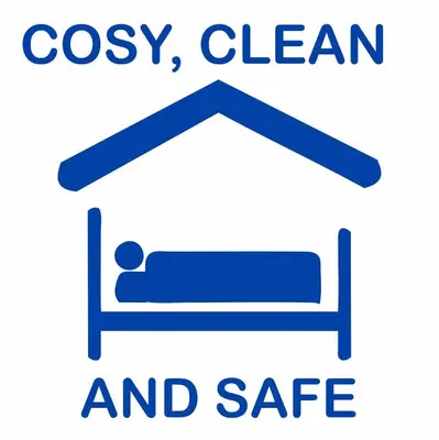 a sign that says cosy clean and safe at Faro Stadium Flat by Freetimealgarve in Faro