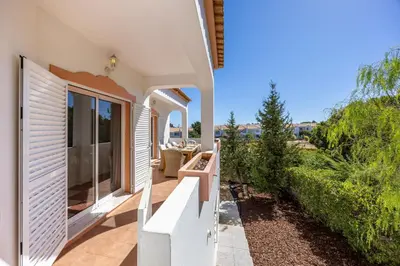 a balcony with a view of a house at Villa Lis in Galé