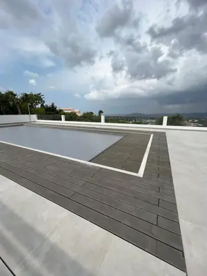 an empty roof of a building with a sky at villagoldra rentals - Luxury and Family Villa in Goldra de Baixo
