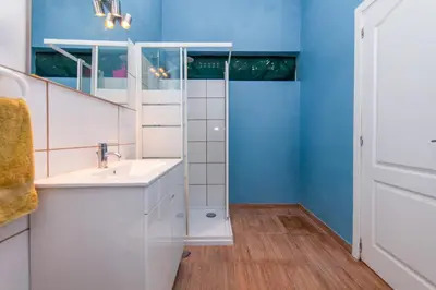 a bathroom with a sink and a mirror at Villa Thai by Algarve Vacation in Albufeira