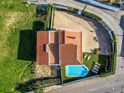 an overhead view of a house with a swimming pool at Holiday Home Antonica by Interhome in Patroves