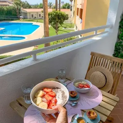 Albufeira Central Studio w swim pool and Seaview