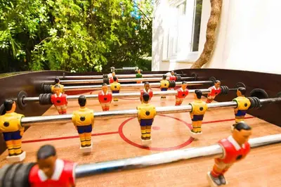 a group of toy figurines playing a game of basketball at Vale do Lobo 5 Bed Villa with Large Pool overlooking Golf Course in Almancil