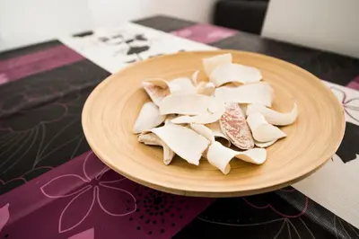 a plate of food on top of a table at Rosa Lilás in Boliqueime