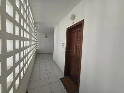 a bathroom with a shower on the side of a building at Modern Beach Apartment - Avenida Mar 2 - 150 mts da praia in Quarteira