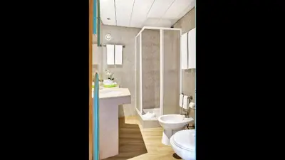 a bathroom with a toilet and a sink and a shower at Amazing ApartHotel Apartments 2 Bedroom in Albufeira in Albufeira