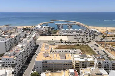 an aerial view of a city and the ocean at Espadarte - Sea view by HD in Quarteira