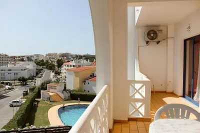 a balcony with a view of a city at Alta Oura 2 in Albufeira