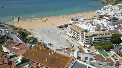 an aerial view of a beach and buildings at #326 Vista Mar by Home Holidays in Albufeira