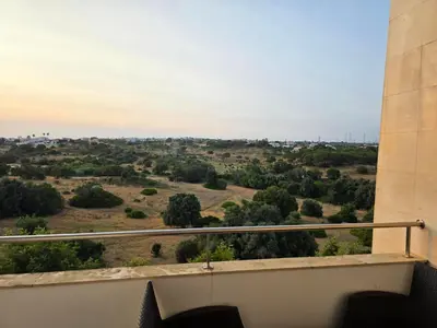 a view of a field from a balcony at Monte da Eira apt 62 in Albufeira