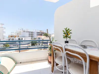 a balcony with a table and chairs and a view at Akisol Albufeira Getaway in Olhos de Água