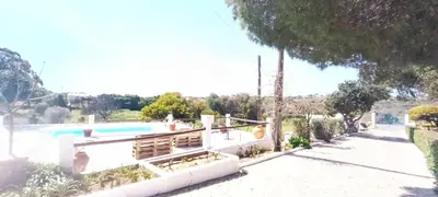 a house with a swimming pool and a tree at Quinta do Lagar - 05 in Albufeira
