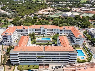 an overhead view of a large building with an orange roof at Apartment Mediterrâneo by Interhome in Vilamoura