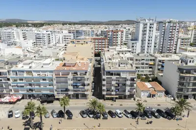 an aerial view of a city with tall buildings at Mira Mar 1 - Near the beach by HD in Quarteira