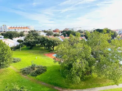 an overhead view of a park with trees and grass at Resort Albufeira T1, Oura Beach in Albufeira