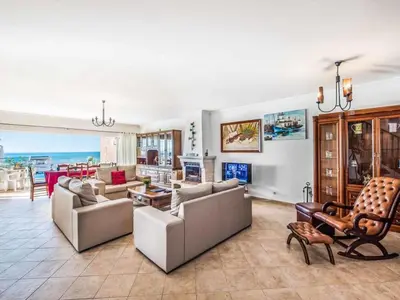 an open living room with a view of the ocean at Holiday Home Chalet Villa Oceano mit privatem Pool by Interhome in Albufeira